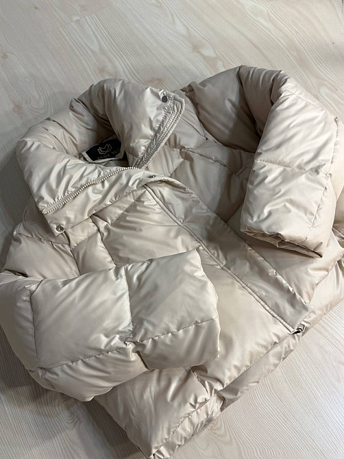 Куртка женская Lady Yep 30083 пуффер короткая глянцевая бежевая, бежевый, M Киев - изображение 11