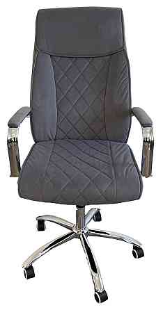 Офисное кресло руководителя Tehforward Dionis Velur хром Anyfix Серый Киев