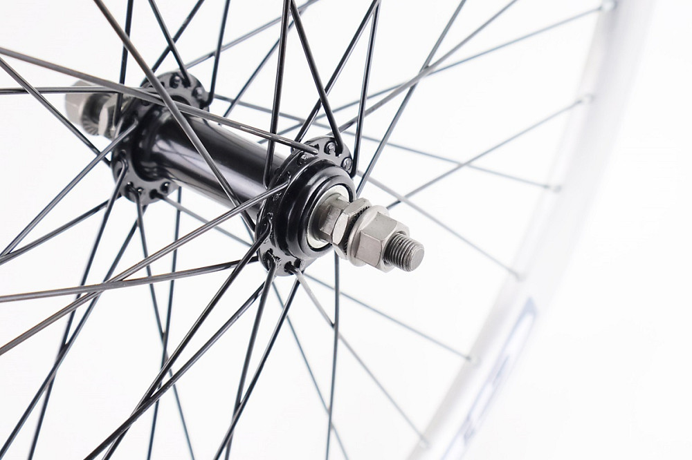 Колесо 26" переднє V-brake, обід "крапля" алюмінієвий, втулка 14Gx36H, сіре кріпл. гайка, "GRAVITY" Київ - фото 3