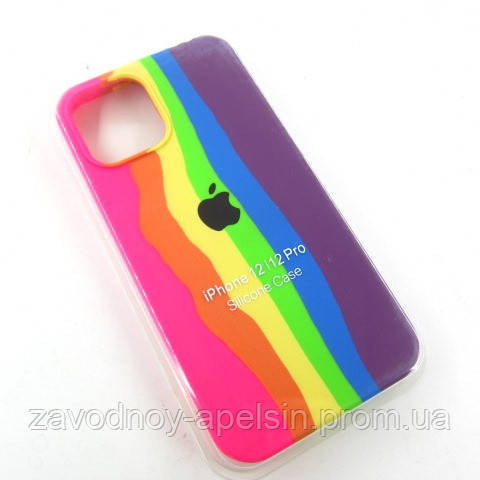 IPhone 12 12pro Чохол Райдуга Silicone Case (rainbow) Одеса - фото 2