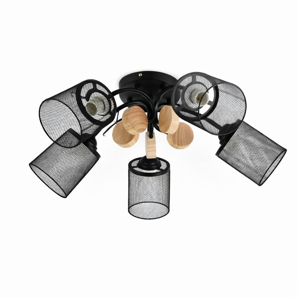 Люстра стельова на 5 плафонів VALESO XL25025-5 для вітальні та спальні Чорний XL25025-5 Коломыя - изображение 3