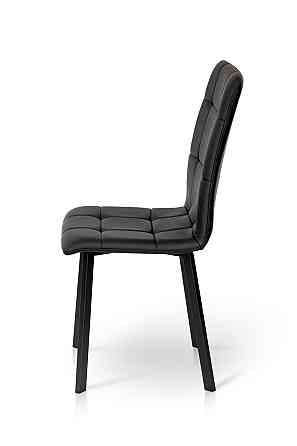 Стілець Трініті, метал чорний/ шкірзам чорний Дніпро