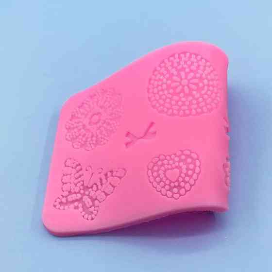 Молд силиконовый Кружево 180 на 100 мм розовый Киев