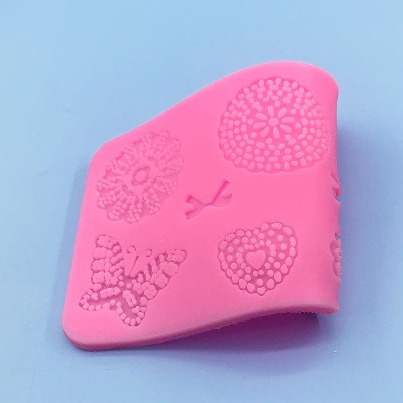 Молд силіконовий Мереживо 180 на 100 мм рожевий Київ - фото 6