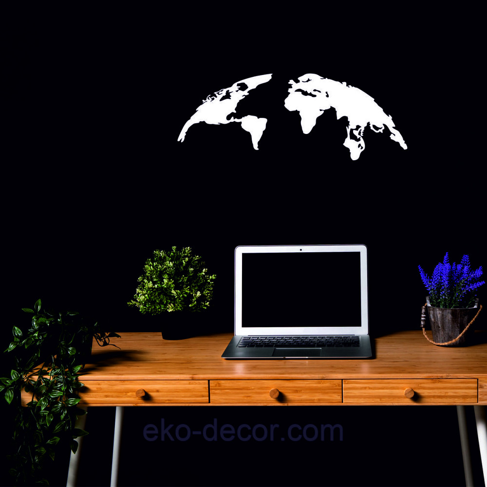 Декоративне настінне Панно «Земля», Декор на стіну 110*41 см, Білий Київ - фото 7