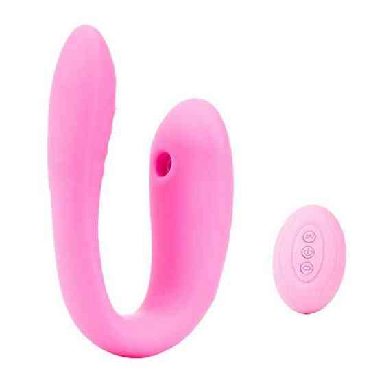 Вакуумний вібратор для пар  - Світло-рожевий - Вібратори Вінниця