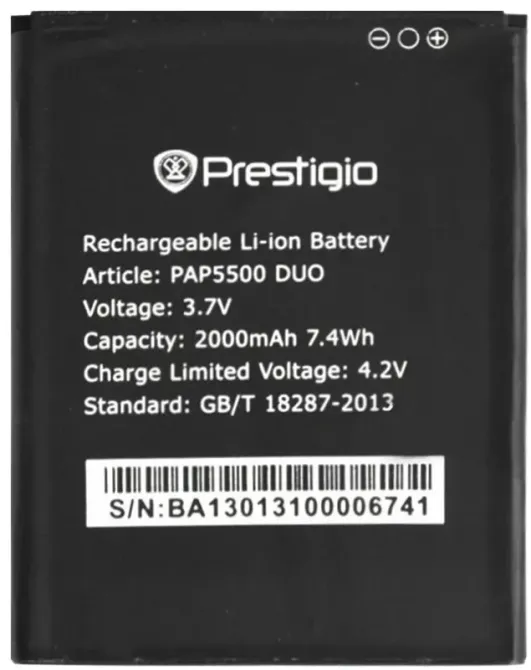 Акумулятор для Prestigio MultiPhone 5500 Duo / PAP5500 DUO (2000 mAh) Дніпро - фото 1
