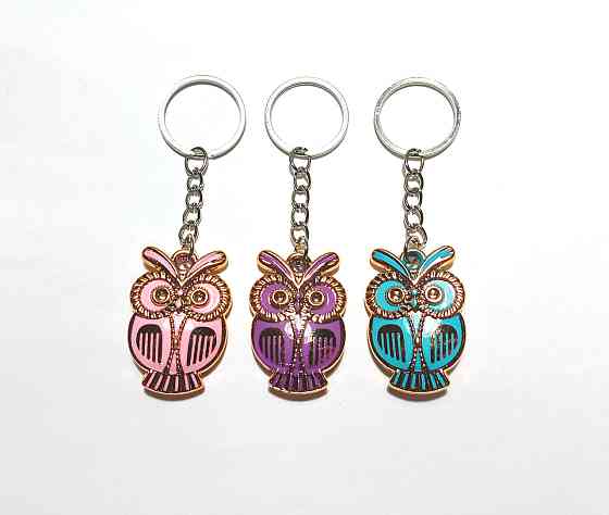 Брелоки для ключей женский металл Сова Киев