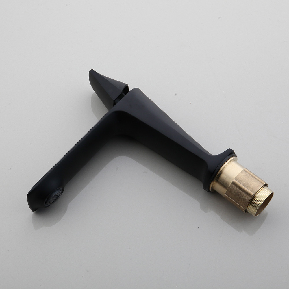 Дизайнерский смеситель для раковины однорычажный, горизонтальный монтаж WanFan Черный Каменец-Подольский - изображение 4