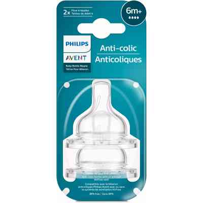 Соска Philips AVENT Анти-Колик, быстрый поток, от 6 мес. 2 шт (SCY764/02) Винница