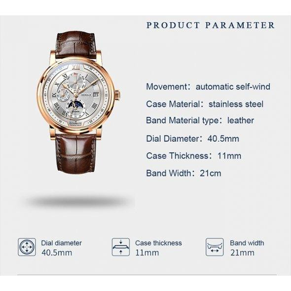 Водостойкие механические часы Borman Club golden Киев - изображение 10