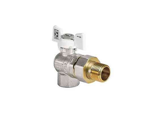 Кран кутовий з американкою 1/2 White KR0099 ТМ KOER Solmir Київ