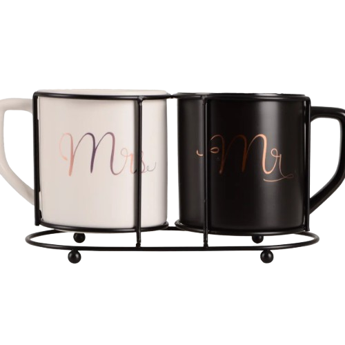 Чашка LED MR&MRS /НАБІР/ 2x400 мл/ на метал.підст. в уп. Житомир