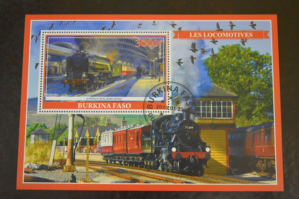 Буркина Фасо. Марки. Личности. Транспорт. Блок. 2019 год (В-4) Полтава - изображение 1