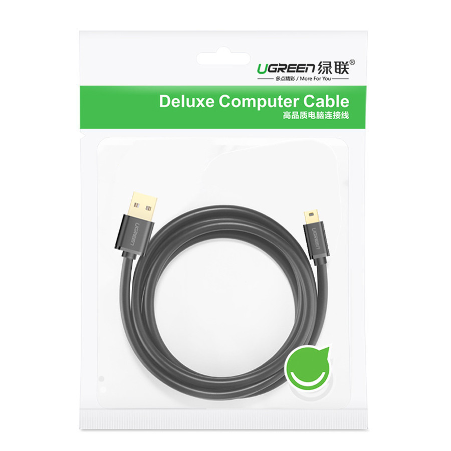 Кабель Mini USB Ugreen US132 для заряджання і передачі даних (Чорний, 3м) Николаев - изображение 10