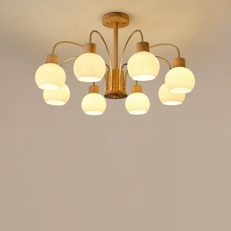 Светодиодная люстра Медуза 5043 (Золотая) на 8 плафонов Винница - изображение 1