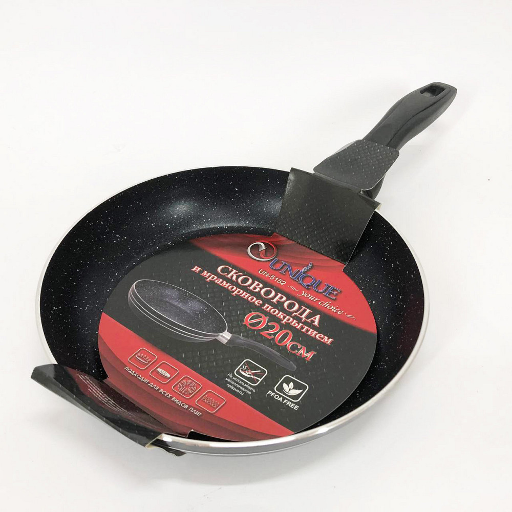 Антипригарна сковорода для овочів, Лита алюмінієва сковорода з алюмінієвим корпусом RQ-72 Львів - фото 5