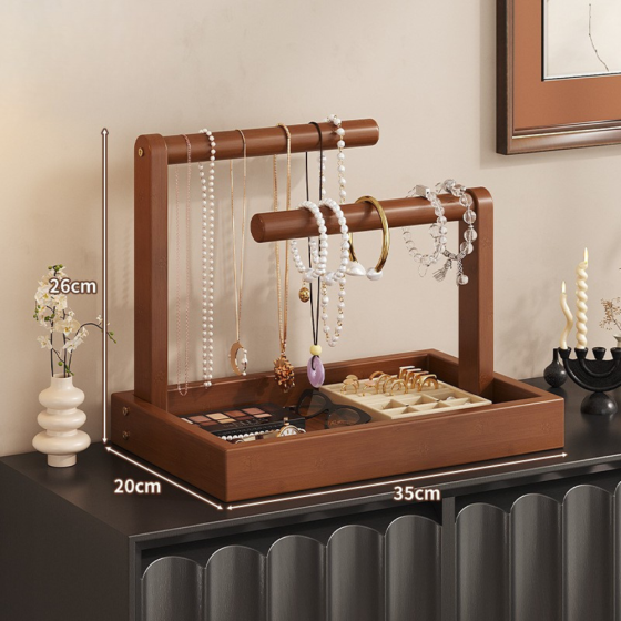 Стойка для украшений и драгоценностей,большая две планки для браслетов, цепочек, колец, размер 35 × 20 × 26 см Каменец-Подольский