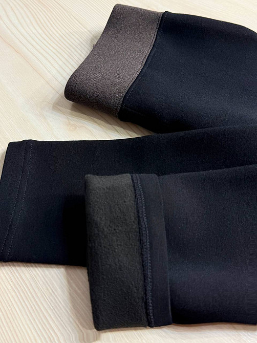 Лосины женские Kataya 6823 утепленные на флисе хлопковые чорные, черный, 54-60 Киев - изображение 13