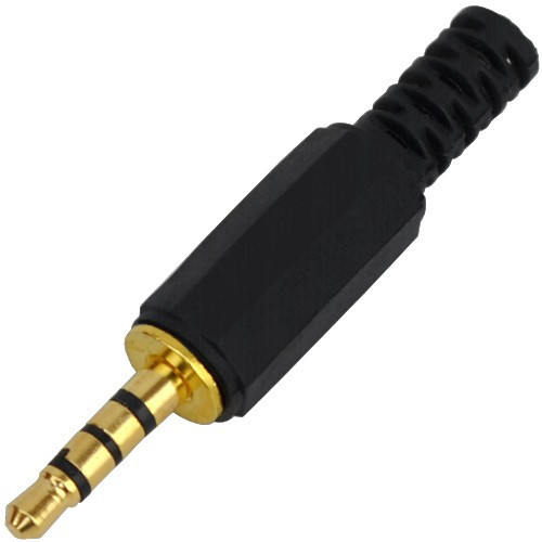 Штекер 3,5 мм 4 контактний, "позолочений", корпус пластиковий Полтава - фото 1