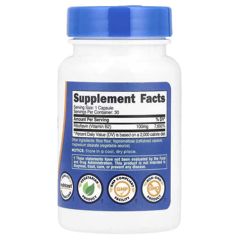 Vitamin B2, 100 mg, 30 Capsules Луцьк - фото 2