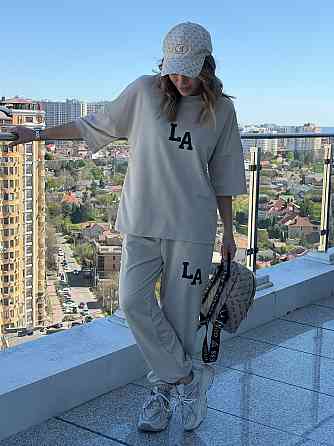 Жіночий легкий спортивний костюм із футболкою "Amante" |  Норма та батал Бежевий, 54-56 Київ