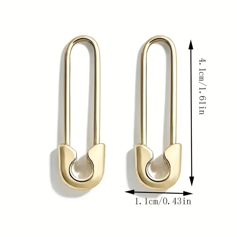 Золотистые серьги-булавки, минималистичные – пара 4,1 см Киев - изображение 5