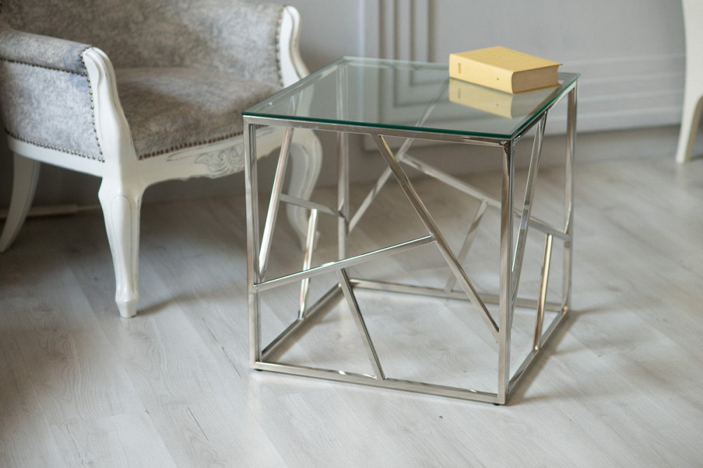 Журнальний столик ESCADA B прозорий/срібний 55X55 Київ - фото 11