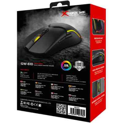 Мишка Xtrike ME GW-610 Wireless RGB Black (GW-610) Вінниця