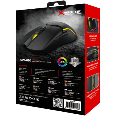 Мышка Xtrike ME GW-610 Wireless RGB Black (GW-610) Винница - изображение 6