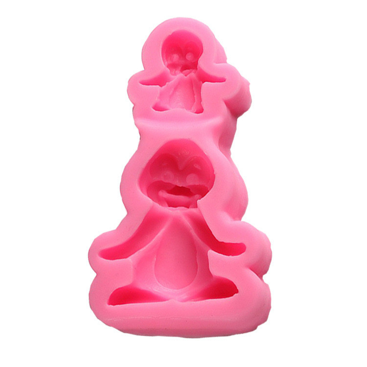 Молд силиконовый Пингвины 93 на 39 мм розовый Киев - изображение 4