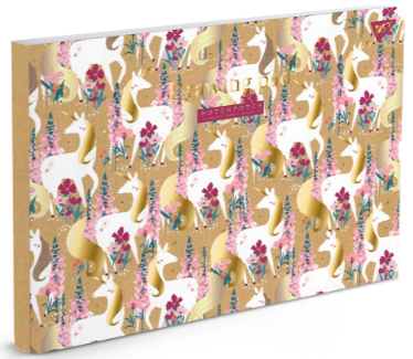 Альбом для малювання "Yes" клеєний А4 20арк 130457 100г/м білила+золото "HOTCH POTCH HORSES" крафт, шт Київ - фото 1