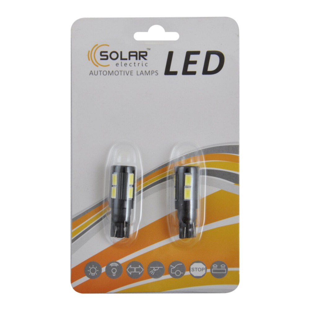 LED автолампа Solar 12V T10 W2.1x9.5d 10SMD white, 2шт LS287_B2 Київ - фото 1