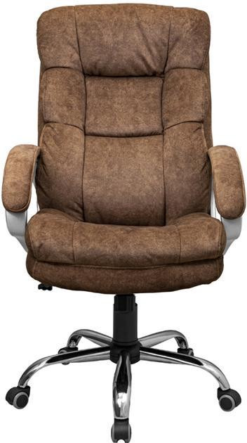 Офісне крісло керівника ManhattanDesign Хром AnyFix М-2 Brown (Прогумовані колеса) Днепр - изображение 2