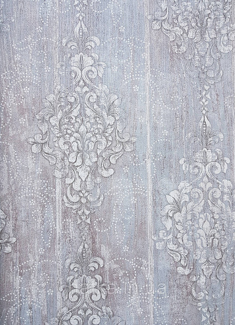 Шпалери вінілові на флізеліні гарячого тиснення DU&KA 1.06х10 вензель основа під штукатурку сірі коричневі Київ - фото 3