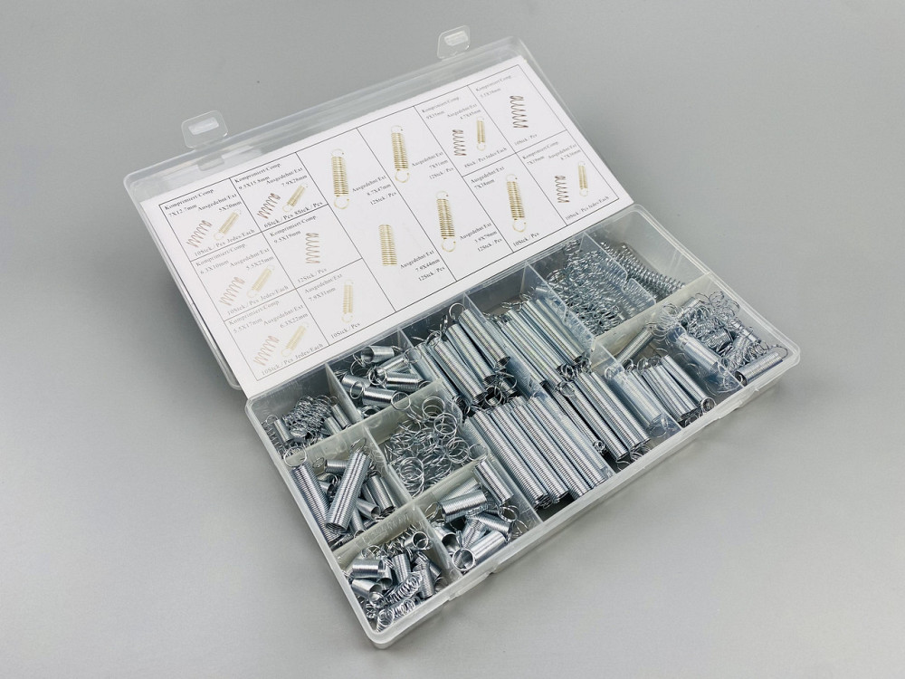 Пружинний комплект оцинковані подовжувачі та компресійна промислова пружина 16 видів 200 шт у коробці Мукачево - фото 5