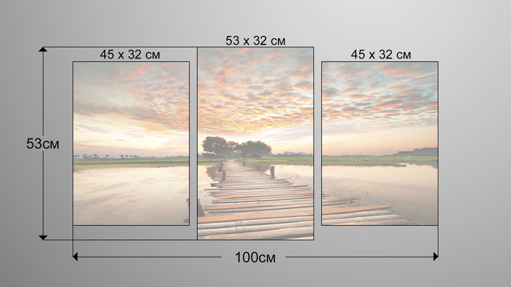 Модульна картина Природа Міст Art-201_3 Київ - фото 3