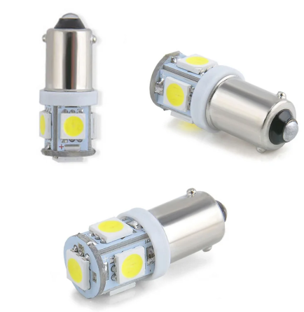 LED лампы BA9S 4+1 SMD 5050, белый свет, 2шт для авто Киев