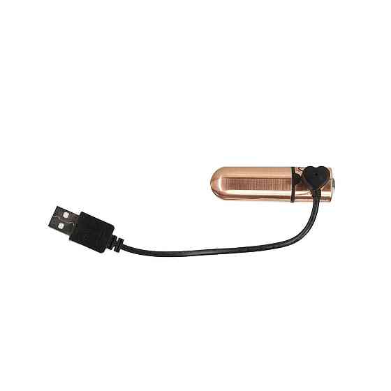 Вибропуля PowerBullet First-Class Bullet 2.5″ with Key Chain Pouch, Rose Gold, 9 режимов вибрации Sex Aura Киев
