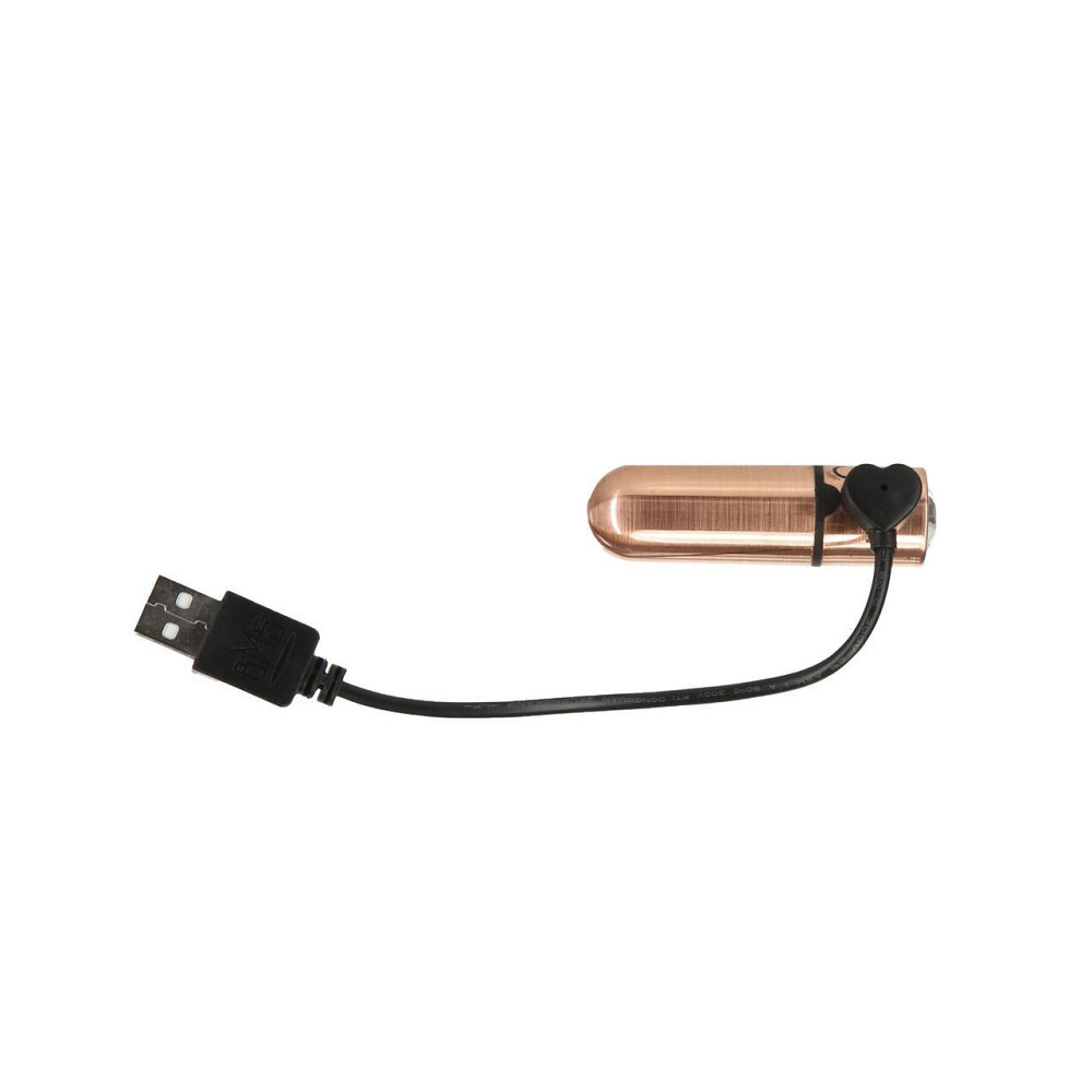 Вибропуля PowerBullet First-Class Bullet 2.5″ with Key Chain Pouch, Rose Gold, 9 режимов вибрации Sex Aura Киев - изображение 2