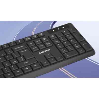 Клавіатура Canyon KB-W01 Water resistant Wireless UA Black (CNE-CKEYW01) Вінниця