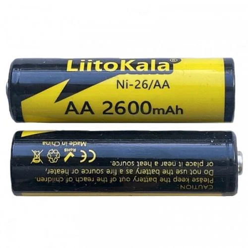 Аккумулятор LiitoKala Ni-26/AA 1.2V AA 2600mAh NiMH (Черный с желтым) Киев