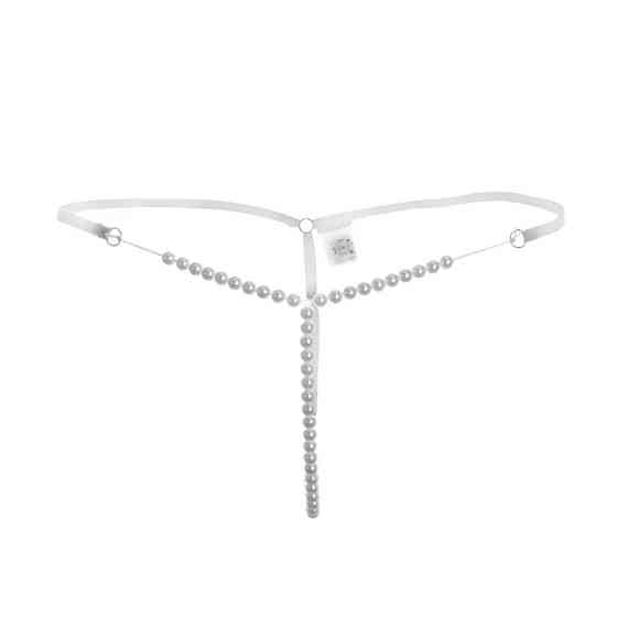 Стрінги з перлами універсальний білий Київ