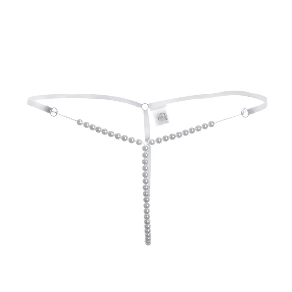 Стрінги з перлами універсальний білий Київ - фото 2