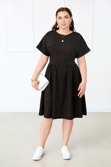 Женское платье миди Валенсия батал 52, Черный Киев - изображение 2