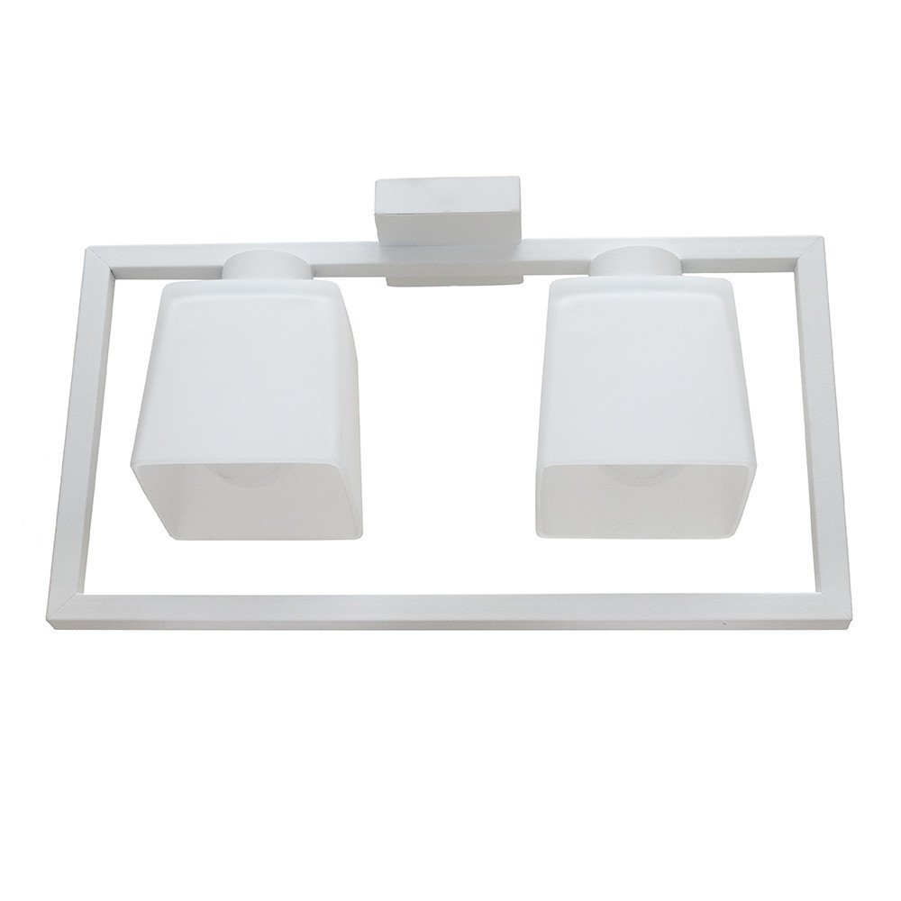 Люстра потолочная MSK Electric Boston на два плафона под лампу Е27 NL 400230-2 WH Одесса - изображение 3