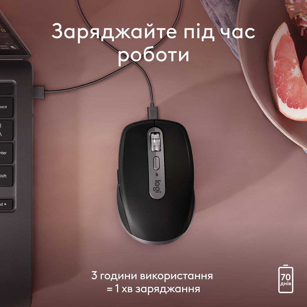 Миша Logitech MX Anywhere 3S for Ma, Space Grey (910-006947) (6998415) Київ - фото 9