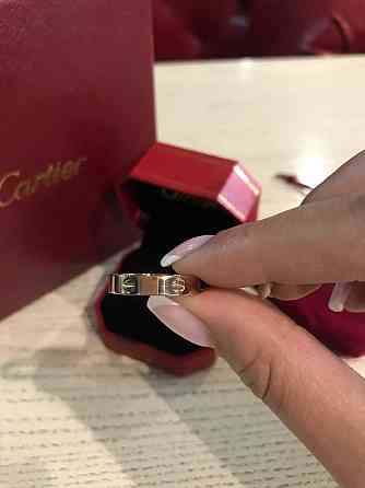 Cartier LOVE кільце в рожевому золоті тоненьке / Cartier кільце тонка Одеса
