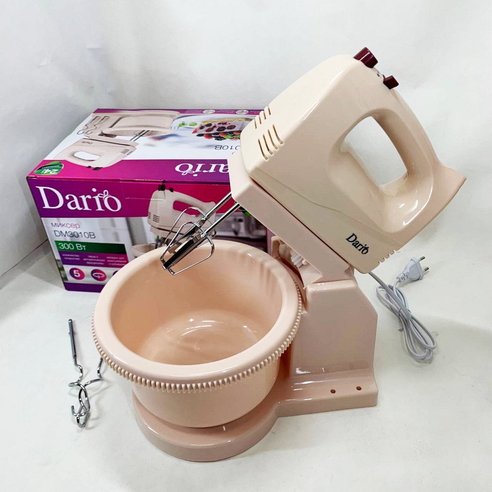 Міксер кухонний ручний для дому Dario DM3010B 300 Вт, Міцний ручний міксер для щоденного використання WA-17 Івано-Франківськ - фото 5