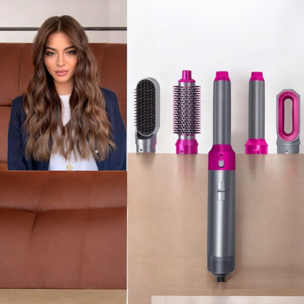 Фен щетка стайлер (styler) 5 в 1 мультистайлер для завивки и укладки волос с насадками Hot AIR Styler Одесса - изображение 1